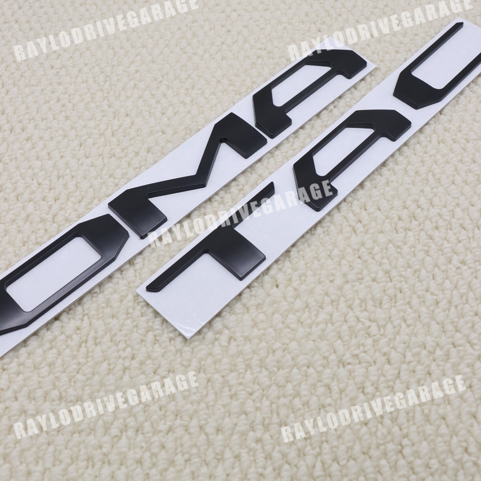 3D Raised Tailgate Insert Letters For 2016-2023 Tacoma Matte Black Emblem Badge