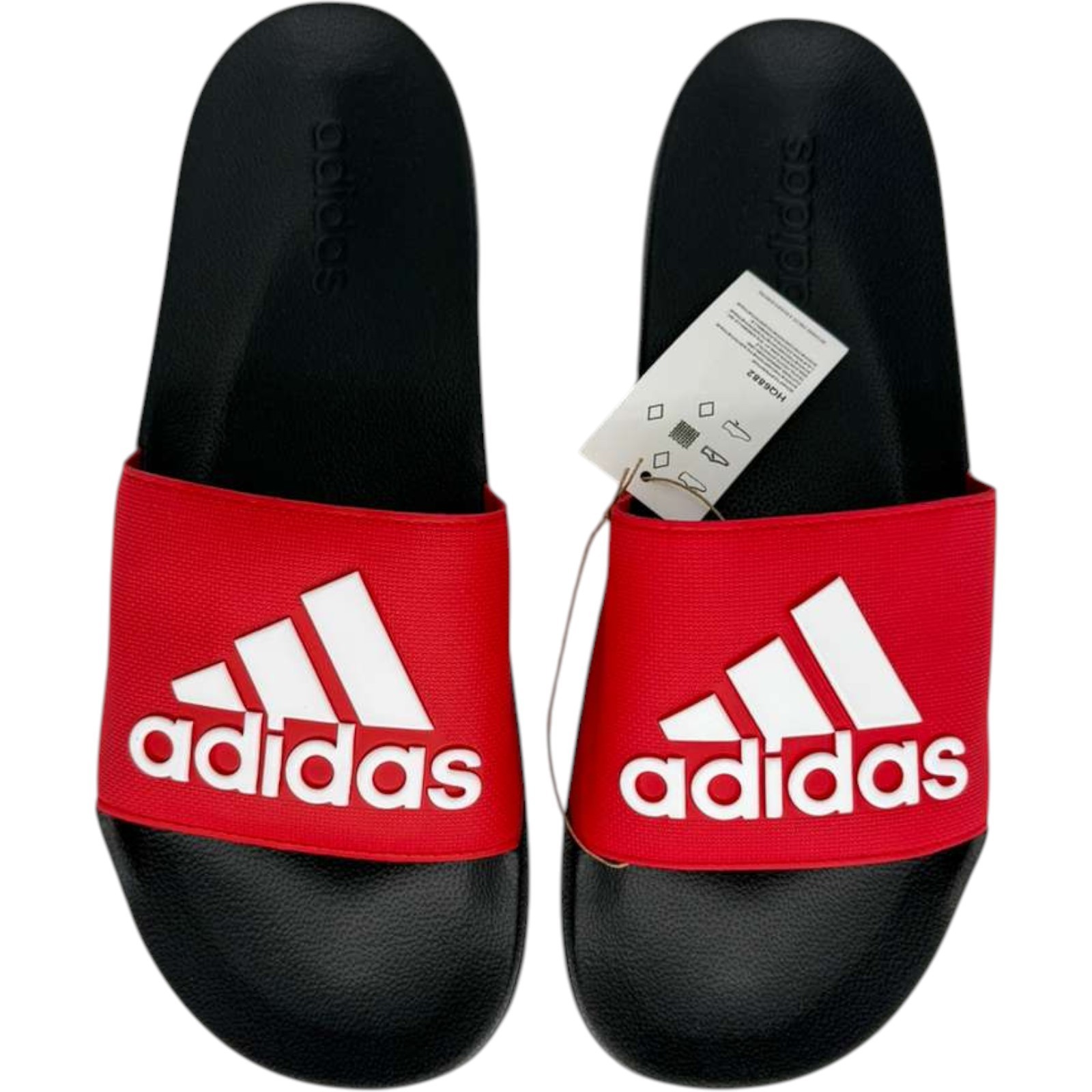 Adidas Adilette Shower Slides Sandals Red Black US Mens Size 13 NEW WITH BOX