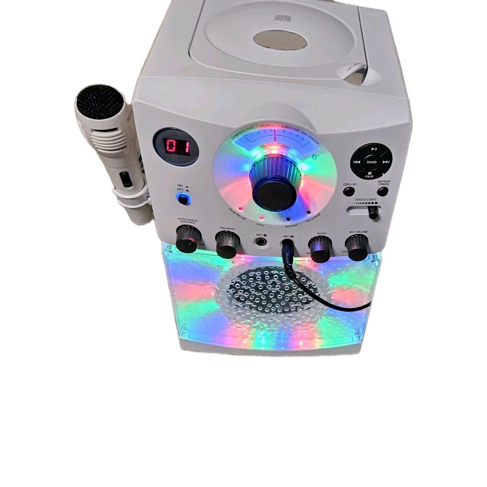 The Singing Machine SML385 with TV Karaoke  CD With DISCO LIGHTS & Microphone