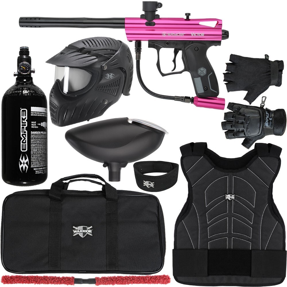 Kingman Spyder Victor Level 2 Protector Paintball Gun Kit - S/M - Pink