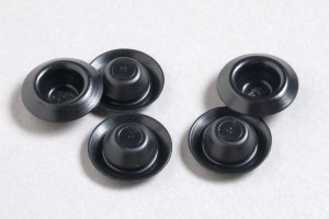 100 Hole Plugs 3/8" BP Recessed Black