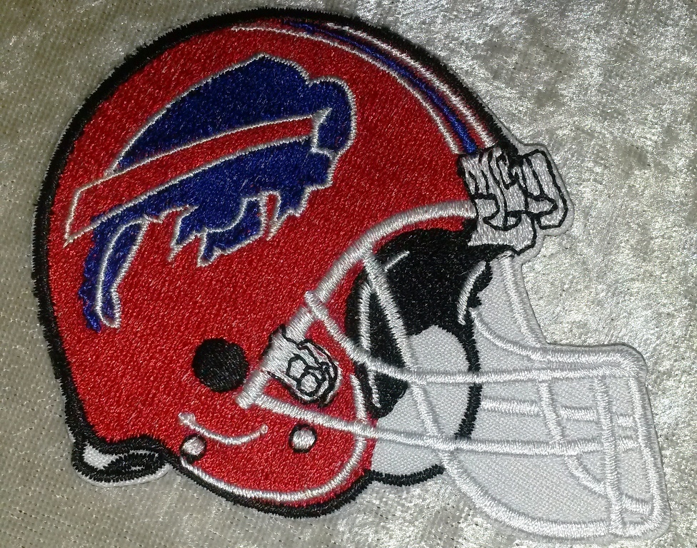 Buffalo Bills 3.5" Helmet Iron On Embroidered Patch ~Free Tracking!
