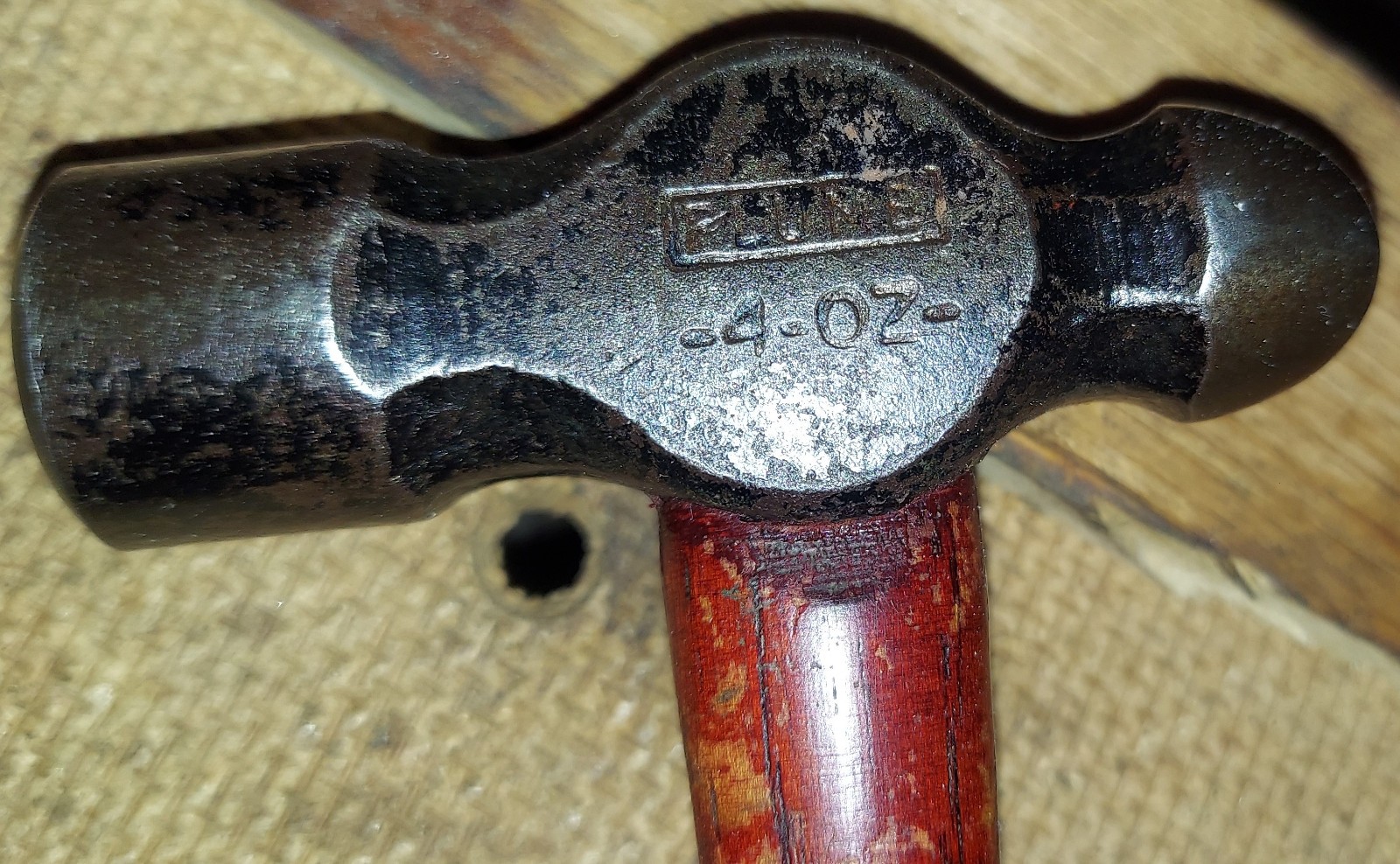Vintage Plumb 4oz. Ball Peen Hammer Used