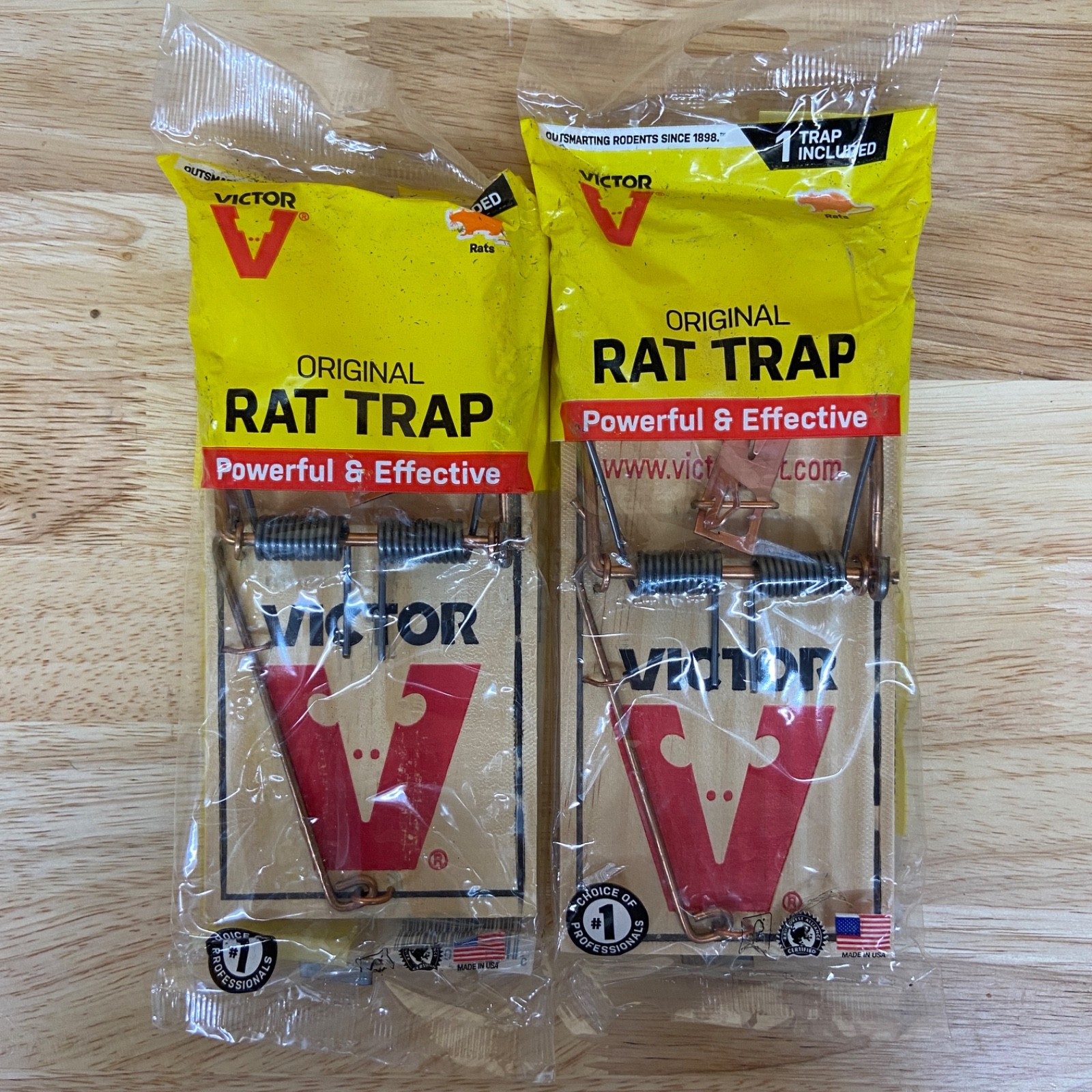2 Pack Of VICTOR Metal Pedal Wood Snap Rat Trap Woodstream Lititz Pa