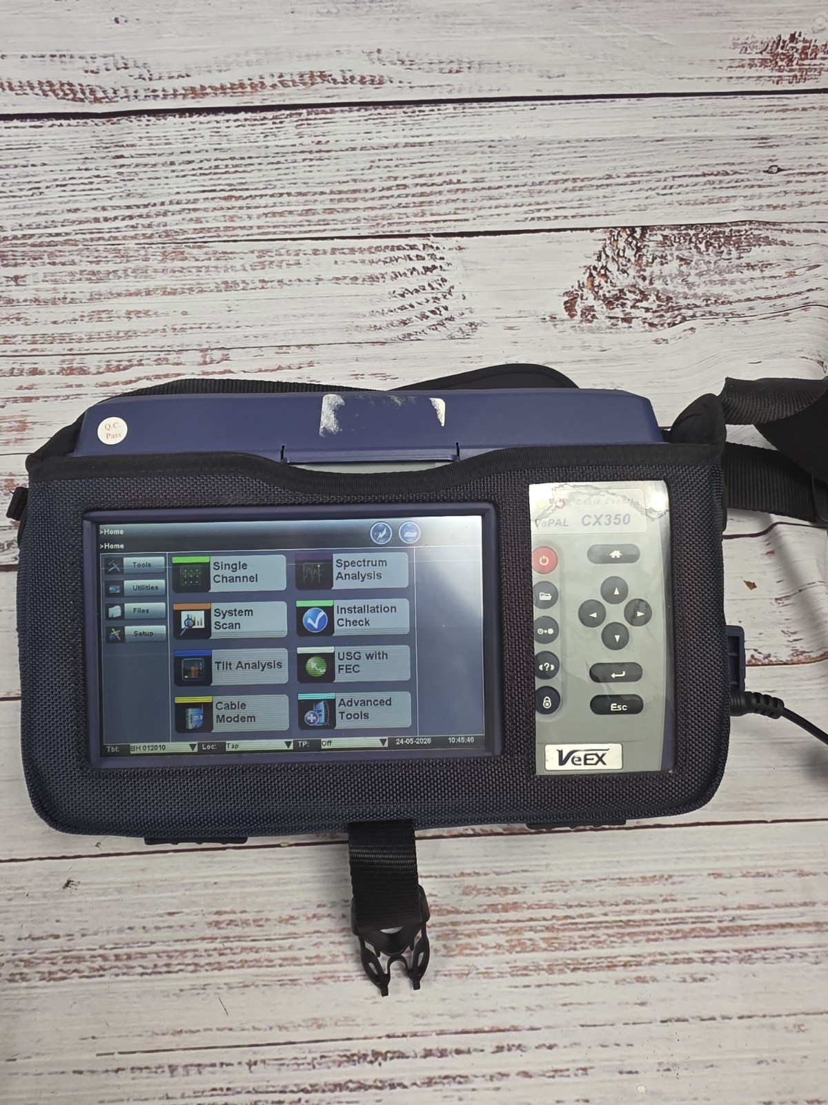 VeEX Vepal CX350 CATV TDR Docsis Meter Powers On Untested Further Sold As Is