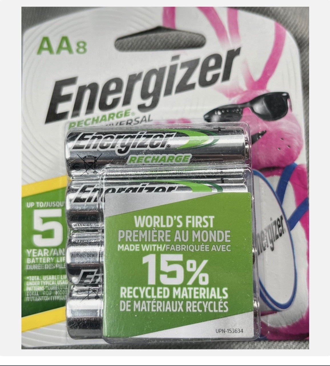 8 x Energizer Rechargeable AA batteries Power Plus Recharge NiMH 2300mAh HR6