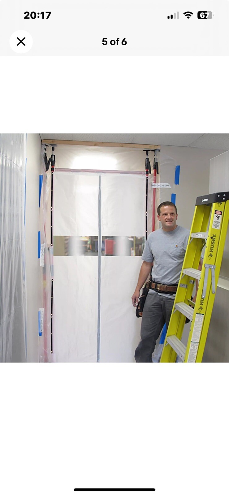 FastCap 3rd Hand 38-1/2" Magentic Dust Barrier Door