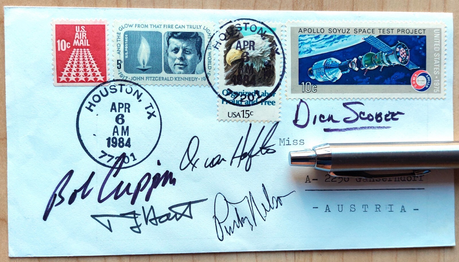 STS-41-C including DICK SCOBEE/Challenger Autographed Signatures on Envelope