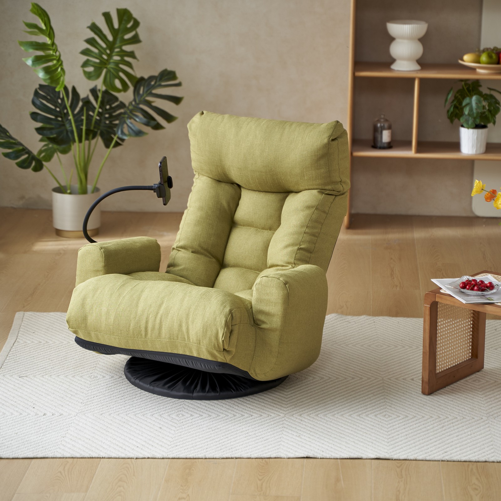 Adjustable Lounge Sofa Chair 360 Rotatable Recliner Green