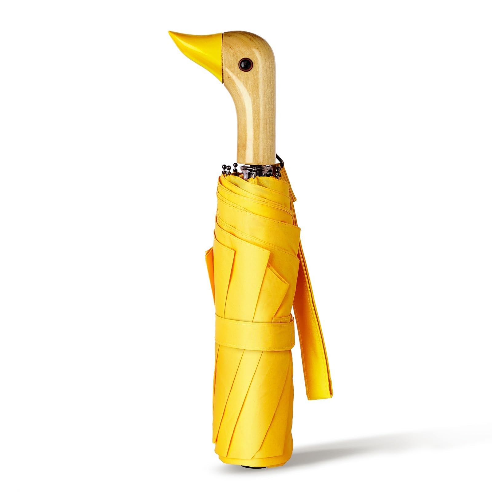 ViddVoom Duck Umbrella - Compact Travel with a Fold 12'', Yellow