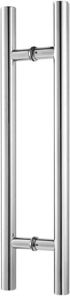 Round Pull Stainless Steel Door Handle Glossy Polished Chrome Back to Back