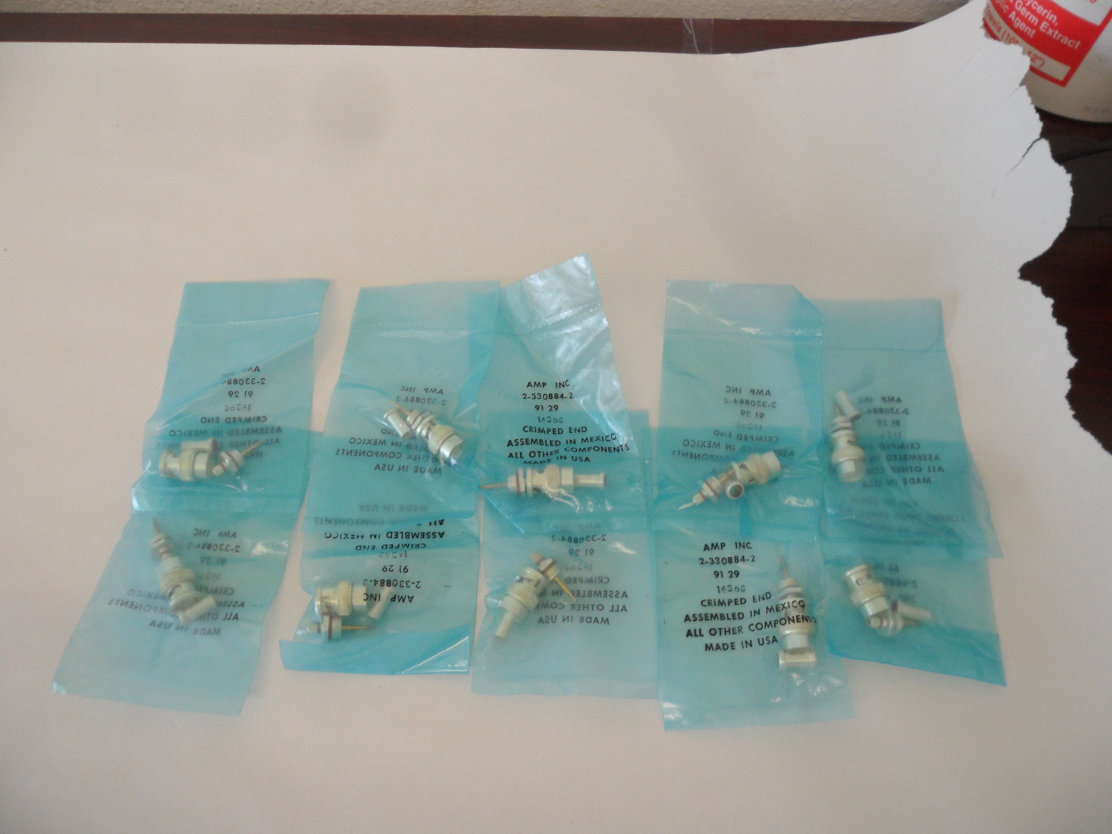 AMP Tyco BNC Coaxial Coaxicon RF Connectors Crimped End 2-330884-2 Lots Of Ten