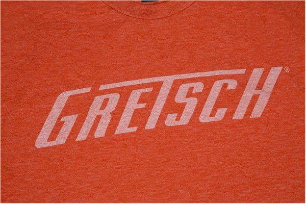 Gretsch Logo Tee Shirt Heathered Orange Small