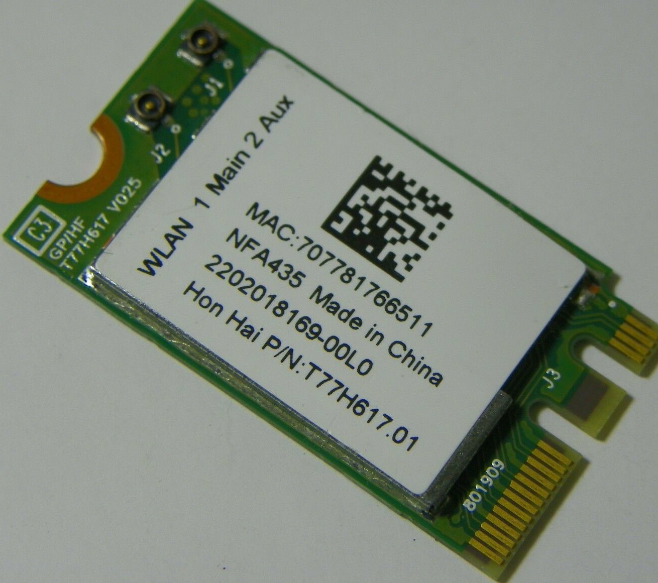 New Qualcomm Atheros QCNFA435 802.11a/b/g/n/ac BT NGFF Hon Hai P/N: T77H617.01