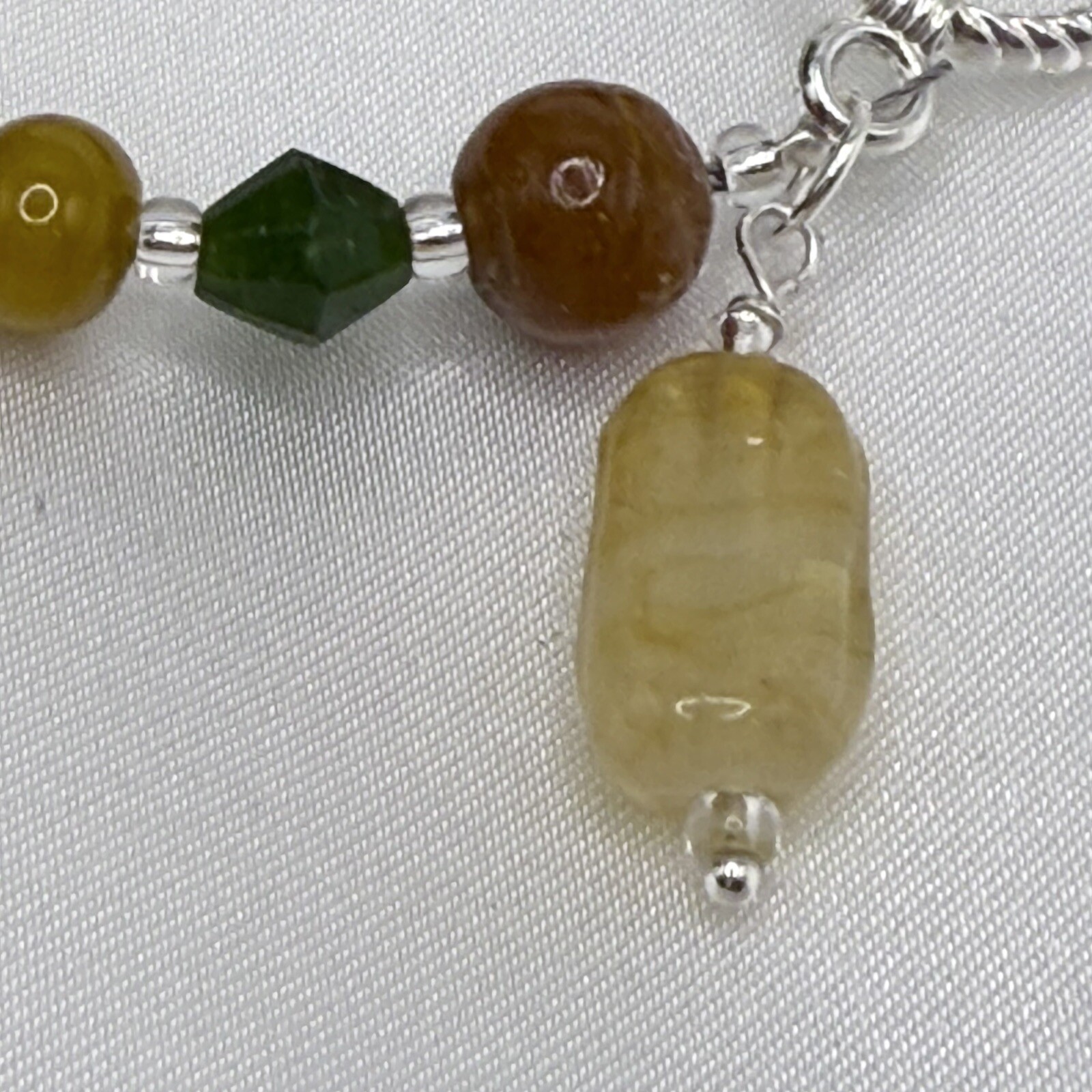 REIMAGINED Agate and Glass Bead Toggle 7.5" Bracelet