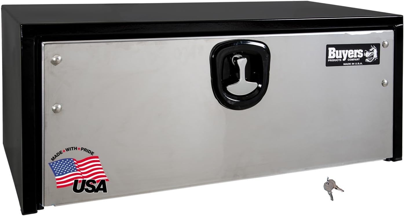 Buyers Products 1703703 Black Steel Underbody Truck Box With 14x16x30,