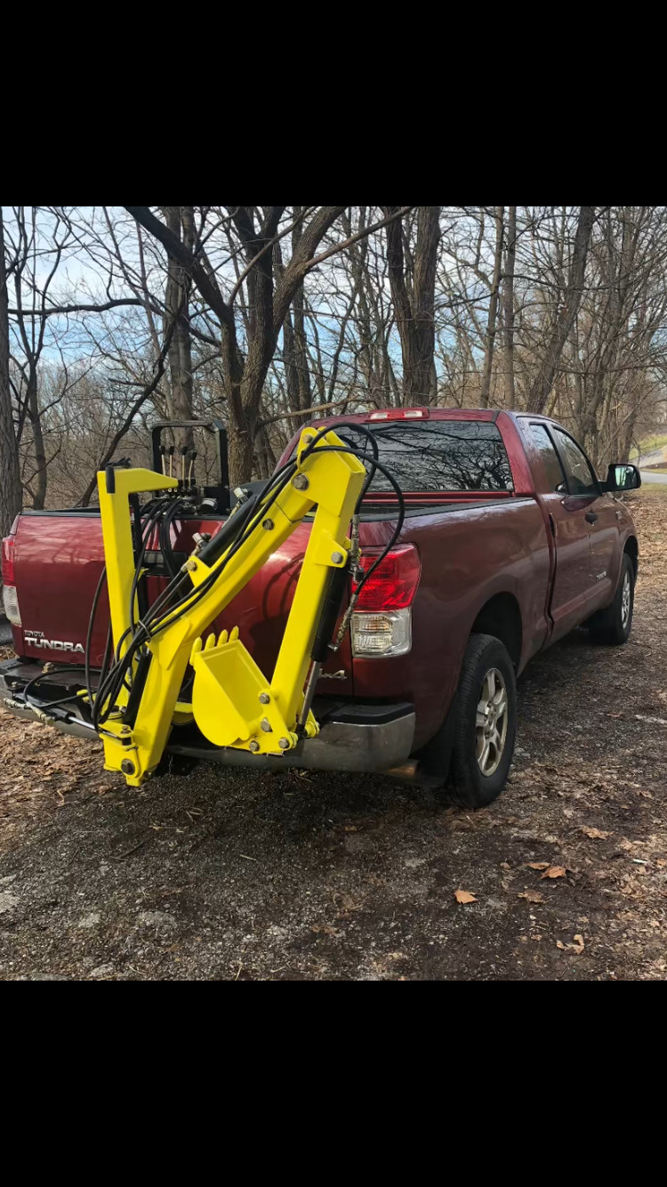 US Patent w/ Working Prototype Package. YouTube: ‘DigUpTruck’  Backhoe Excavator