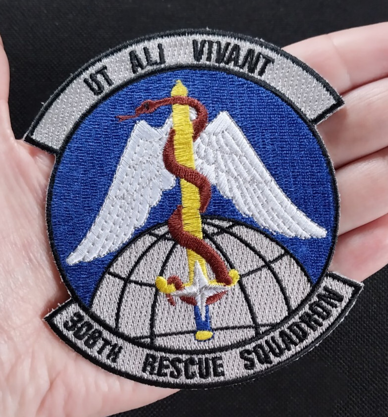 UT ALI VIVANT 308th RESCUE SQUADRON USAF EMBROIDERED US MILITARY AIR FORCE PATCH