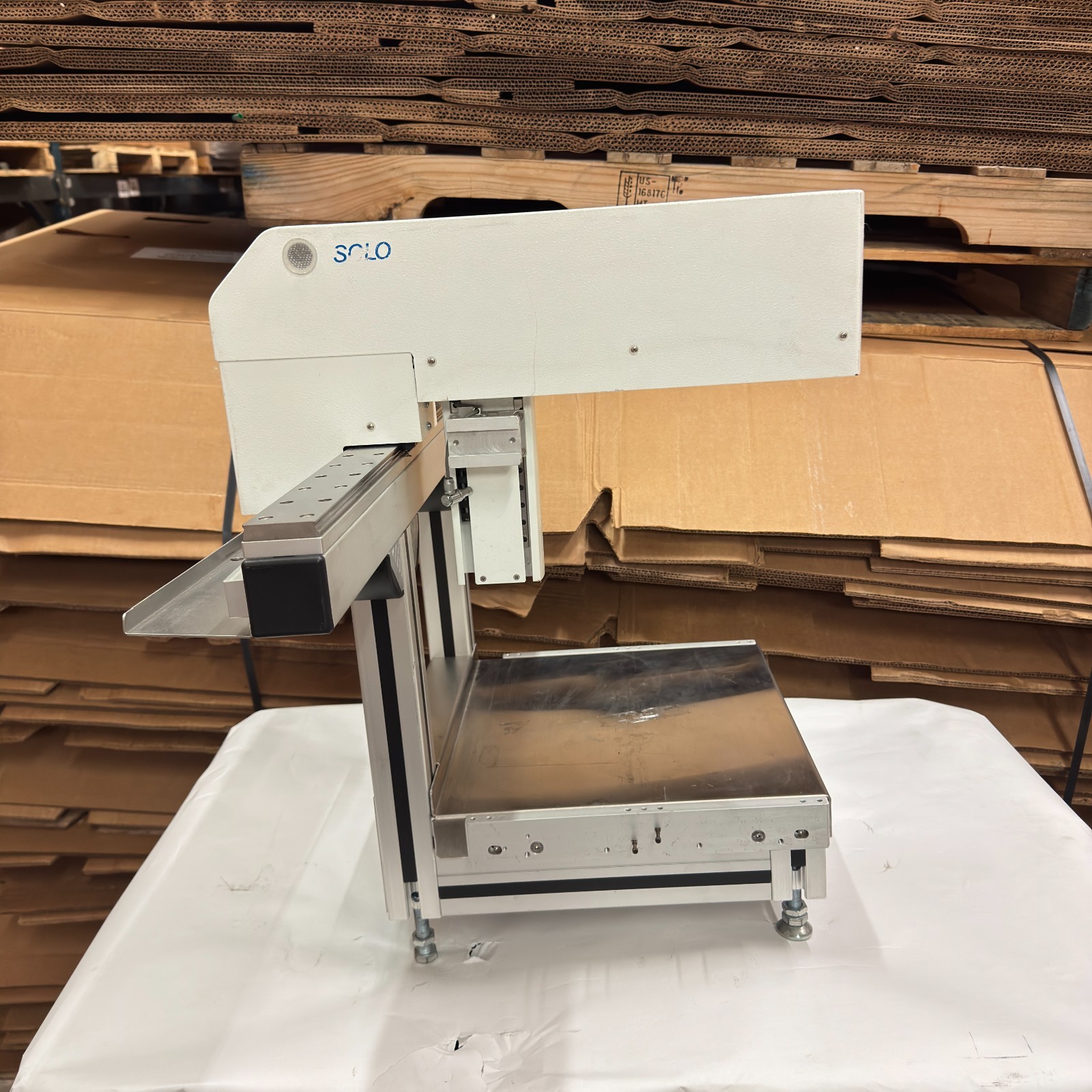 SOLO Industrial Marking Machine Automated Labeling Head Precision Rail Blue AsIs