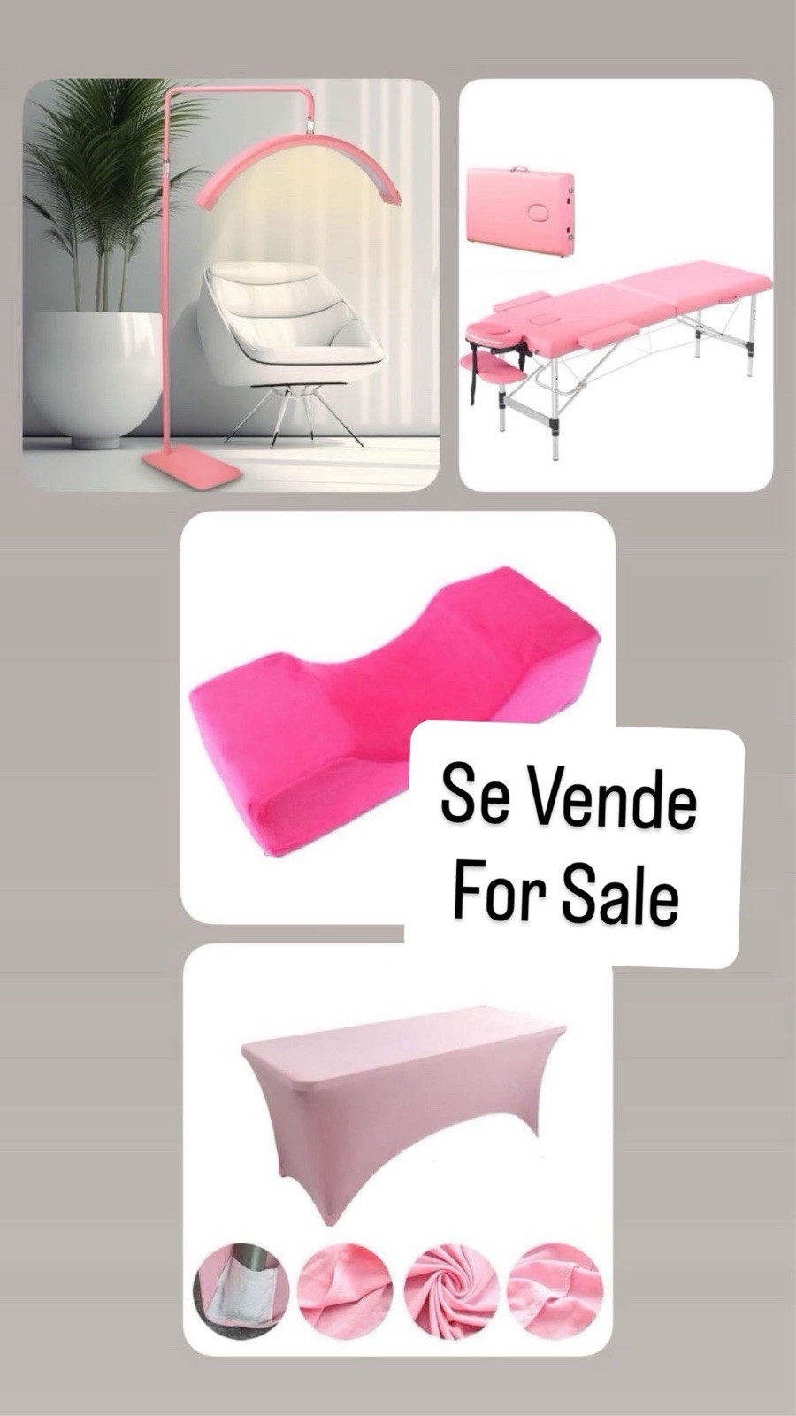 Aluminum Adjustable Massage Table Portable Salon Bed Spa Table PINK