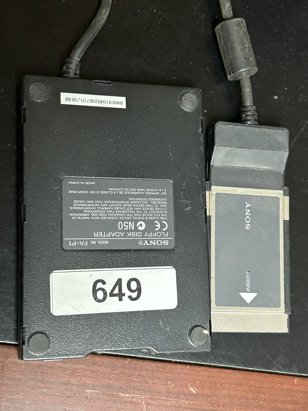 VINTAGE SONY FA-P1 External 3.5" Floppy Disk Drive - PCMCIA adapter FAP1 VAIO