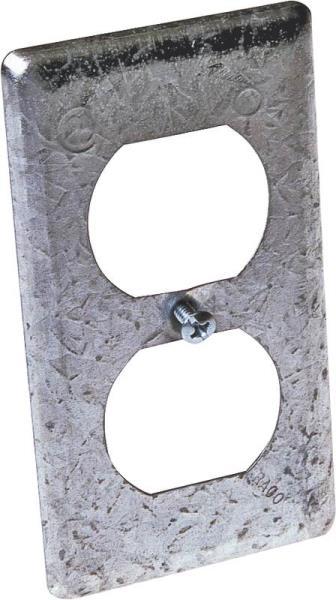 NEW LOT (10) RACO 864 METAL DUPLEX RECEPTACLE ELECTRICAL BOX COVERS 6153159