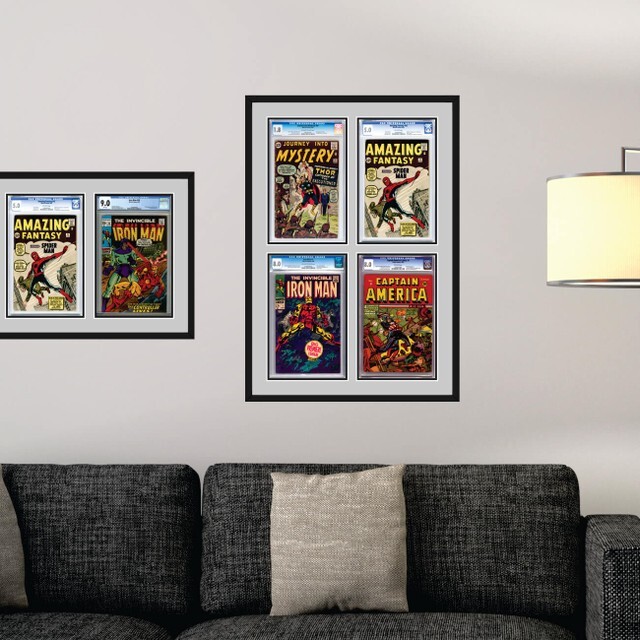 Graded Comic Book Frame Fits 4 CGC Graded Comics Showcase UV Protected Glass