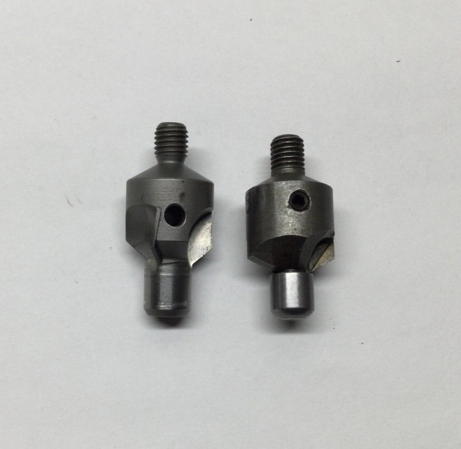 2) 1/4-28 Threaded Carbide Tipped Countersinks