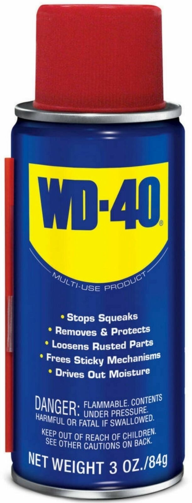 WD-40 Multi Use Lubricant Aerosol Spray Can - Great Oil For Motors - 3 OZ