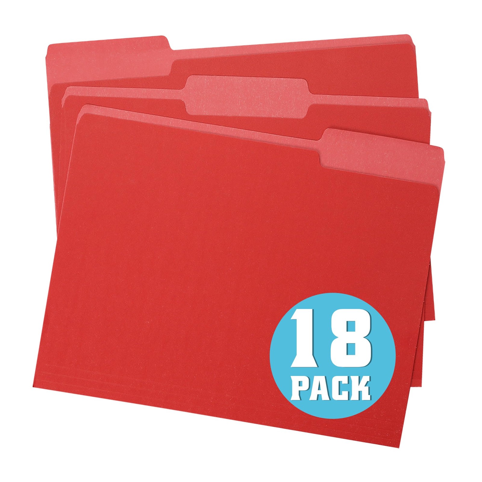 pmybupo 18 Packs Red File Folders-Colored Folders Letter 8.5x11,
