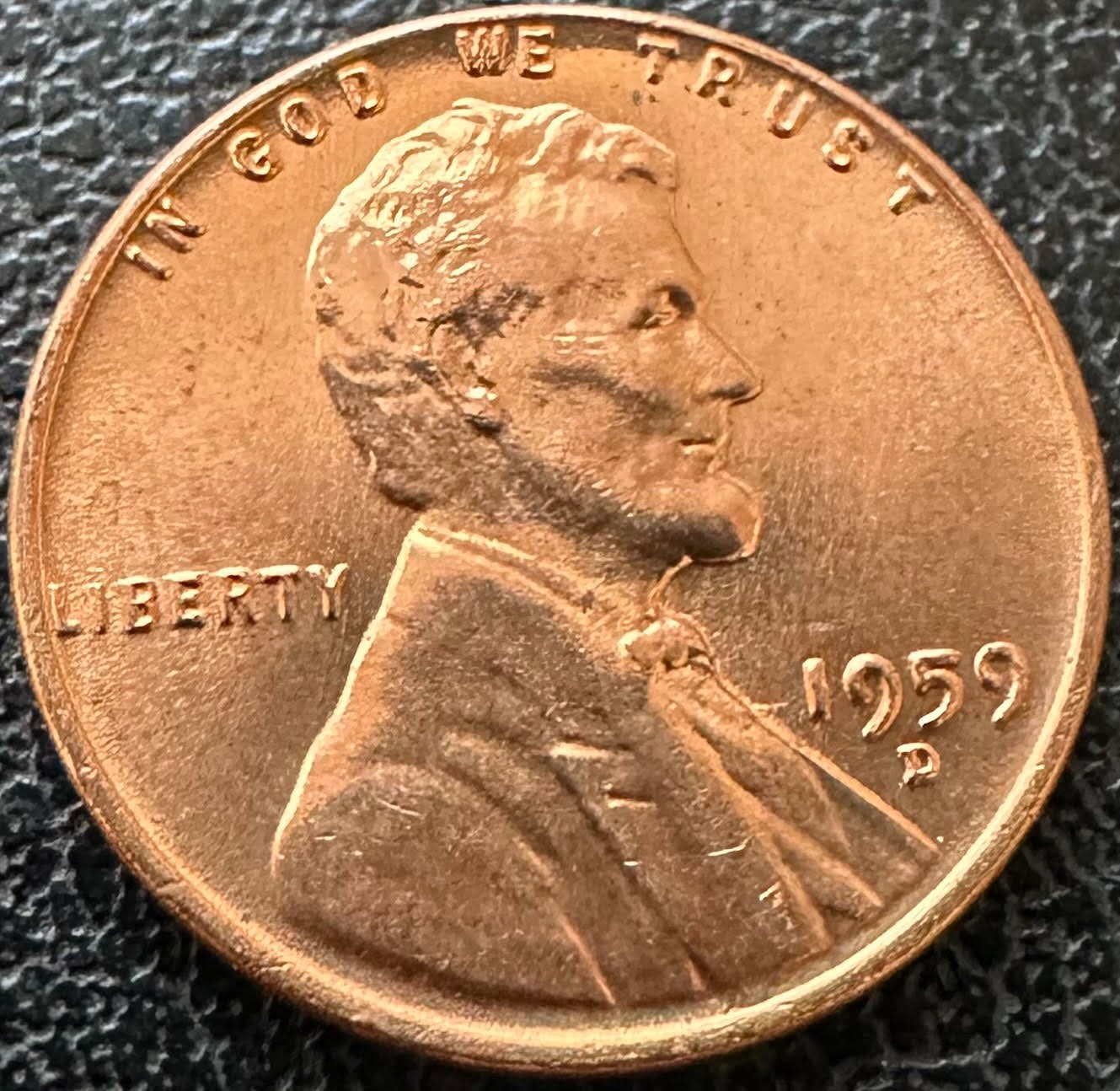 UNITED STATES 1959 - D DENVER MINT UNCIRCULATED LINCOLN MEMORIAL PENNY