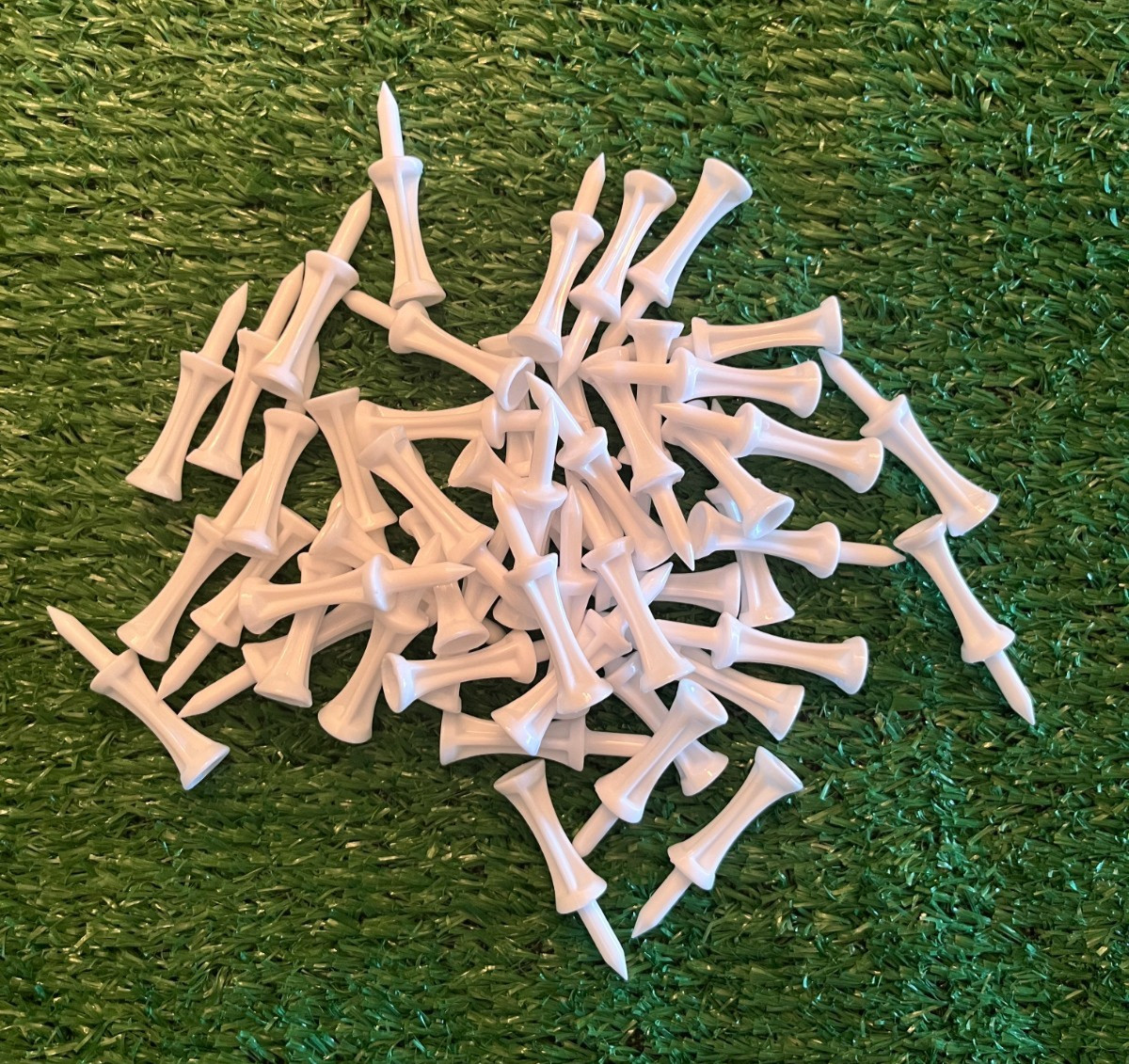 50-Count Golf Tees Combo Pack – 51mm (2-Inch) Plastic Tees Durable Special Shape