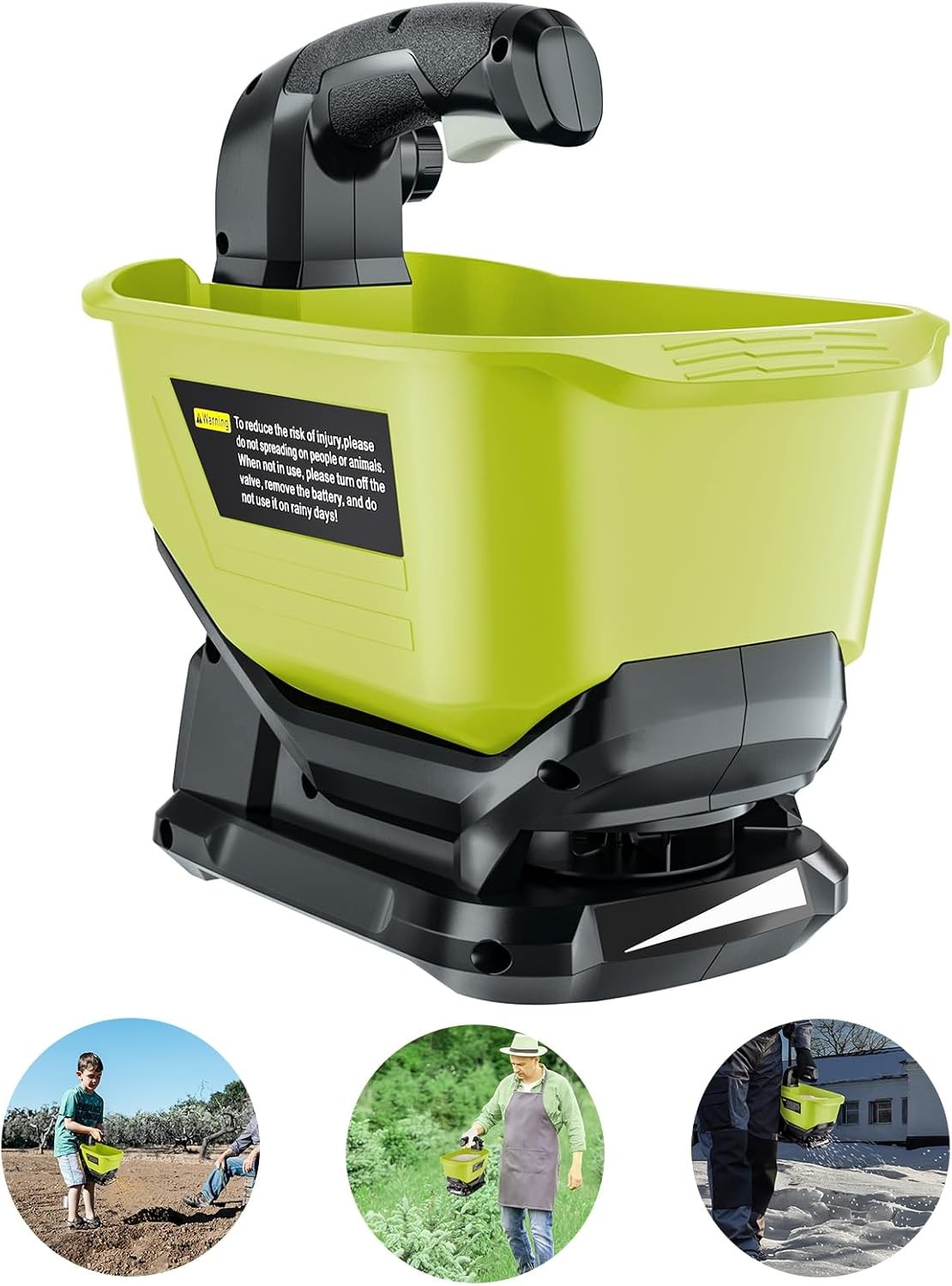 3.7L Grass Seed Spreader Battery Operated Spreader for Ryobi 18V Li-ion Battery