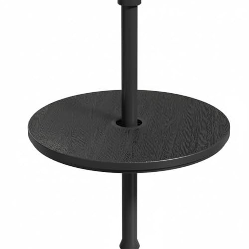 Umbrella Table, Umbrella Side Table, Patio Umbrella Table Tray with Hole, Black