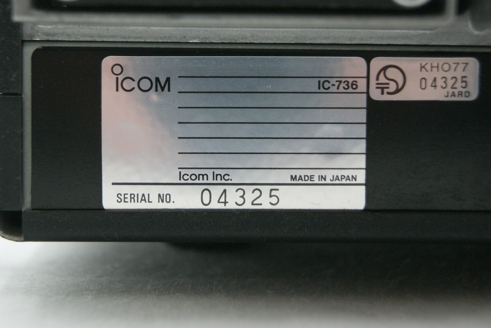 MARS MOD ICOM IC-736 HF 50MHz Transceiver 100W Black + Mic + New Panel