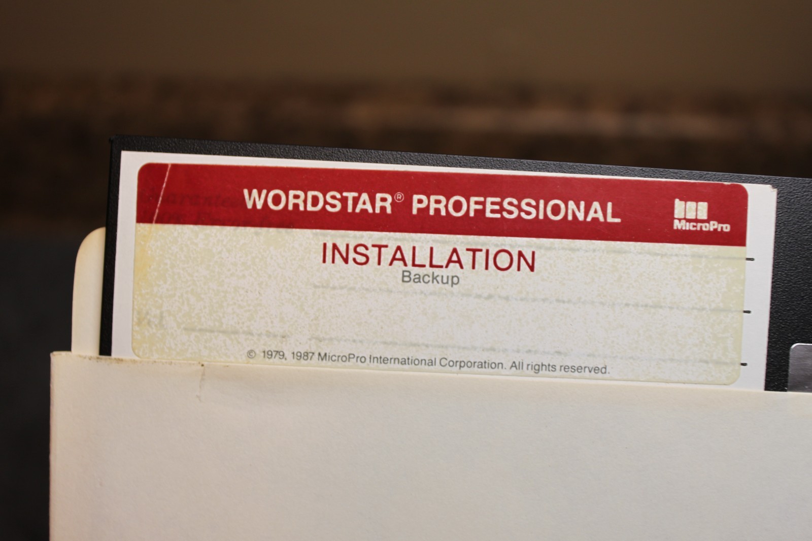 Vintage Wordstar Pro 1987 on 5.25" Floppy Disk