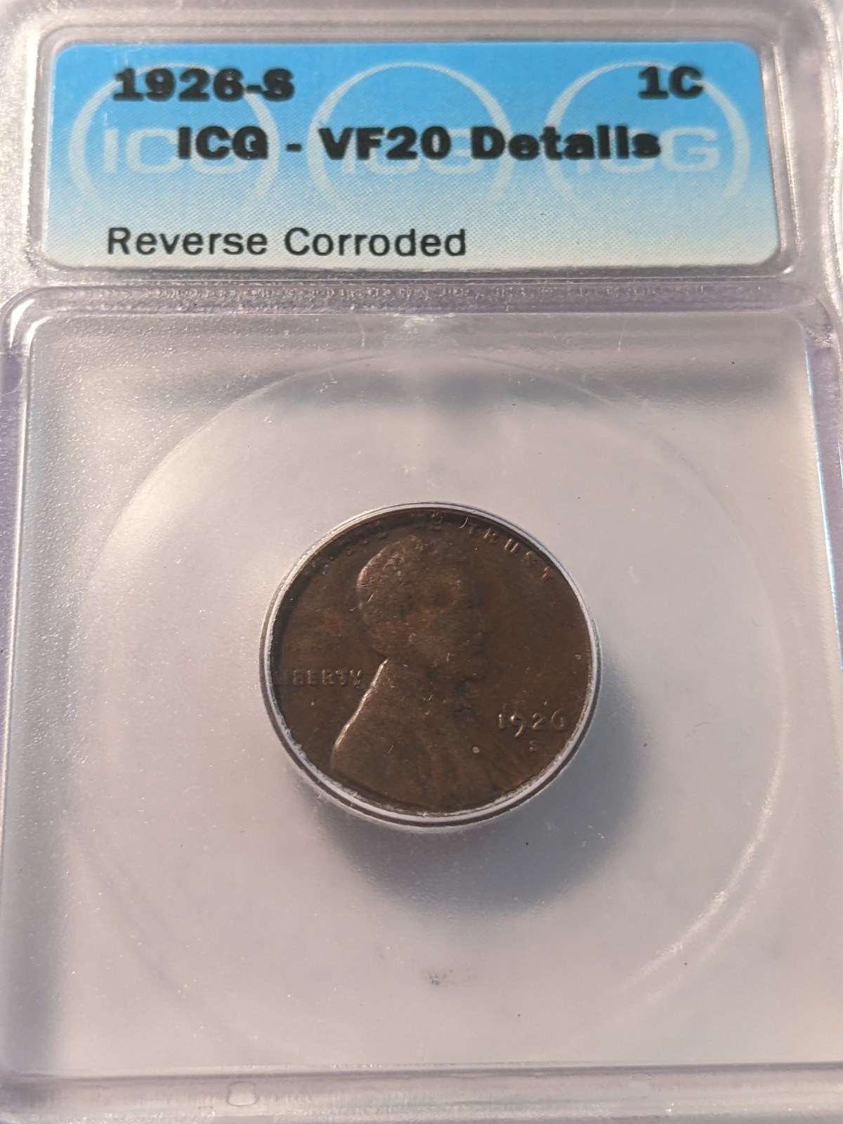 1926-S ICG -VF20 1C PENNY