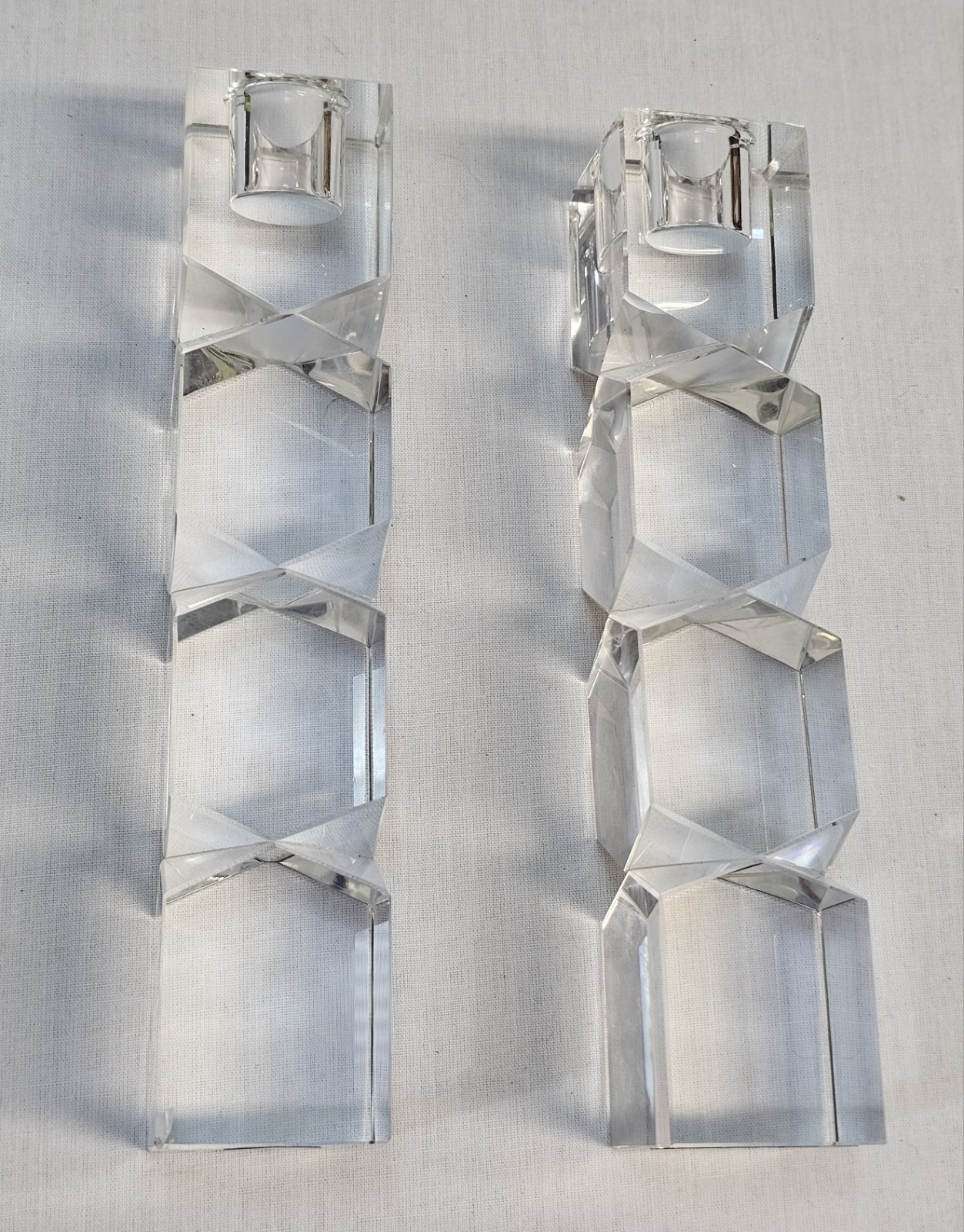 'Lighting By Design' Crystal Candle Holder Set 7.5"