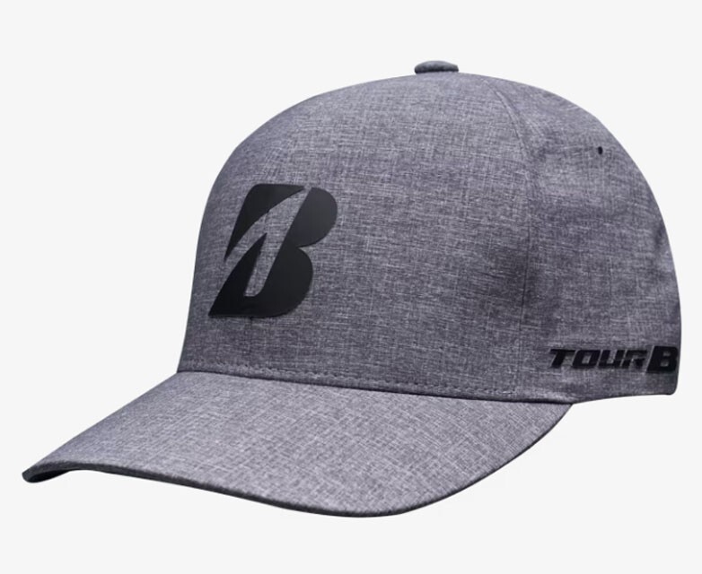 BRIDGESTONE GOLF MENS TOUR B DELTA FLEXFIT FITTED CAP HAT L/XL MELANGE BLUE 1981