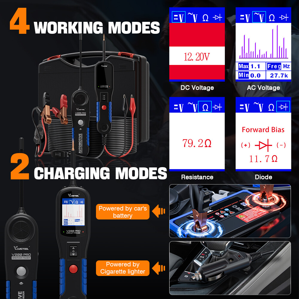 VDIAGTOOL V200 PRO Upgrade Kit Power Probe Tester Tool Electrical Circuit System