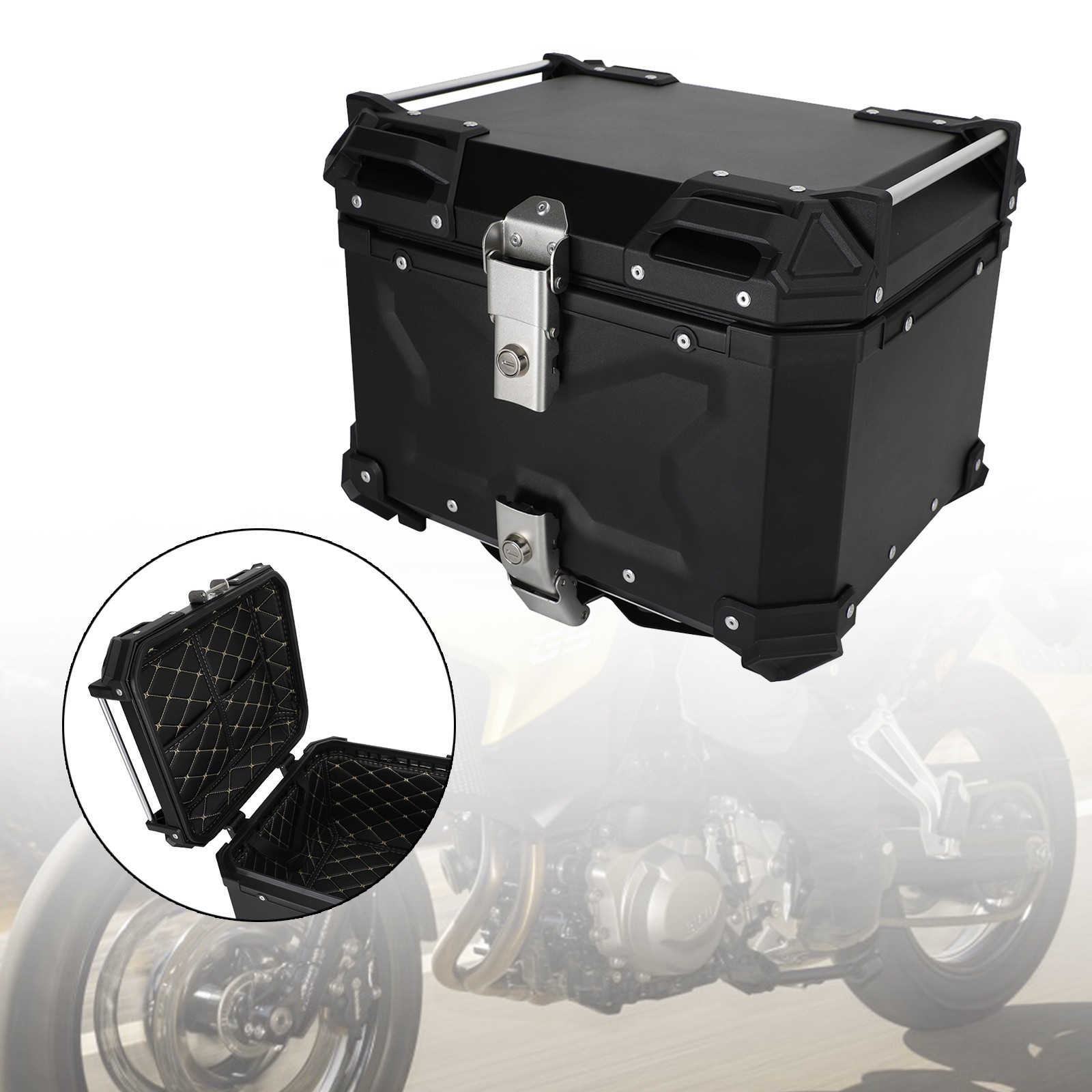 Tail Box Top Luggage Pack Trunk Universal 45L For Bmw R1200Gs R1250Gs F750Gs`