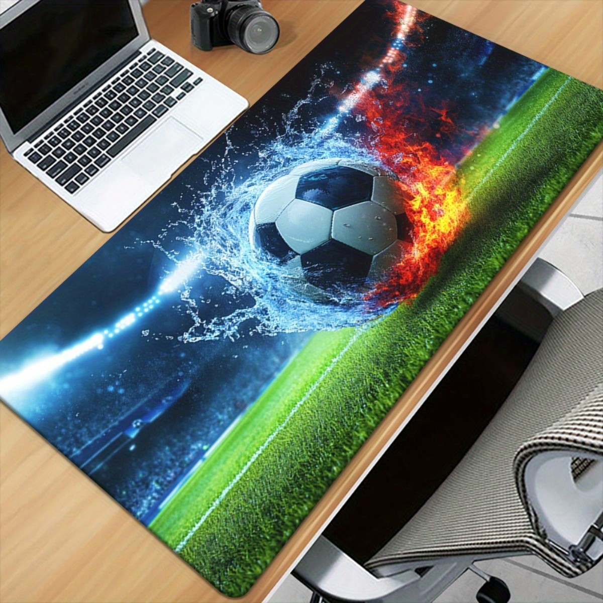 40*90cm1pc XXL Football Gaming Mouse Pad - HD Printed Desk Mat with Soccer Ball