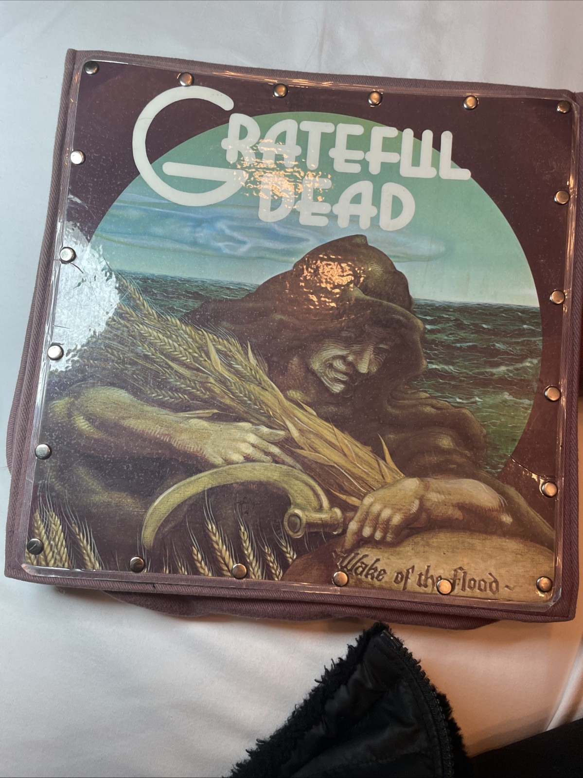 Vintage Wake Of The Flood Cover Grateful Dead Cotton Canvas Tote Bag 12”x 12”