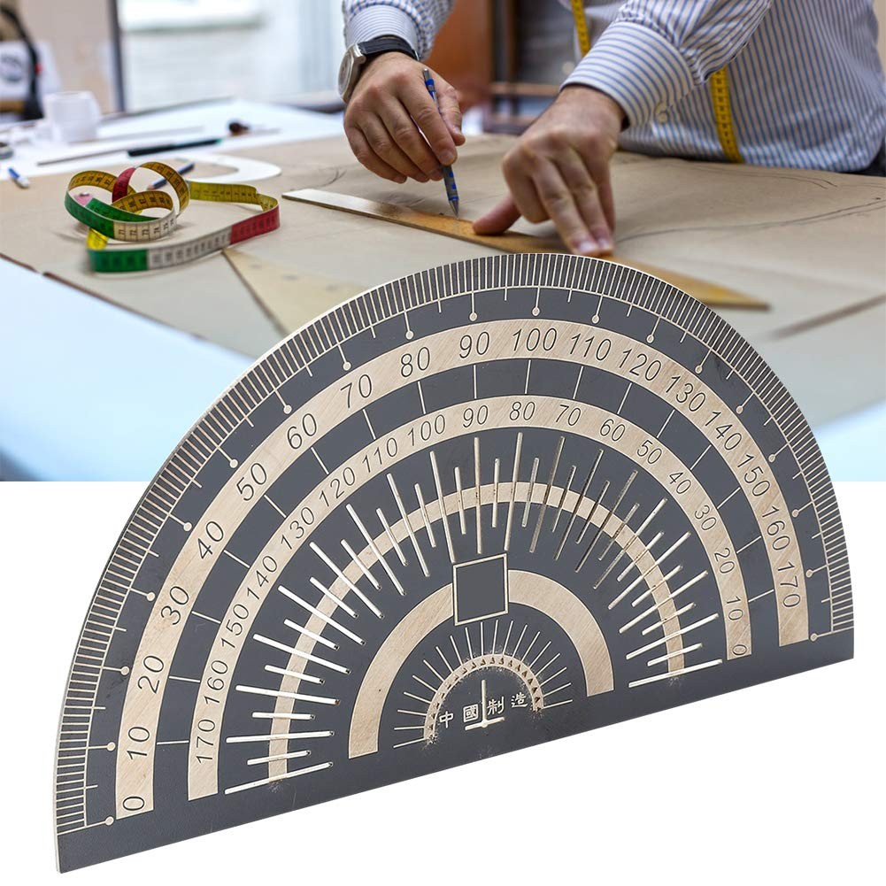 Precision Marking Protractor Stainless Steel Angle Finder Woodworking Hole