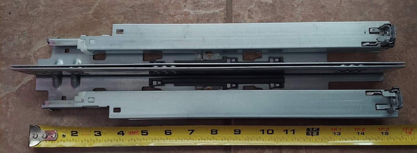 1 Pair Blum 15" Self-Close Undermount Drawer Slides 562H Left & Right 562H3810C