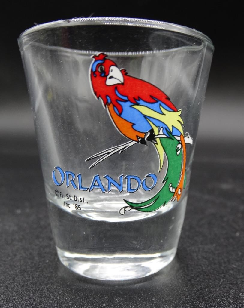 Vintage Shot Glass Orlando Florida Parrot