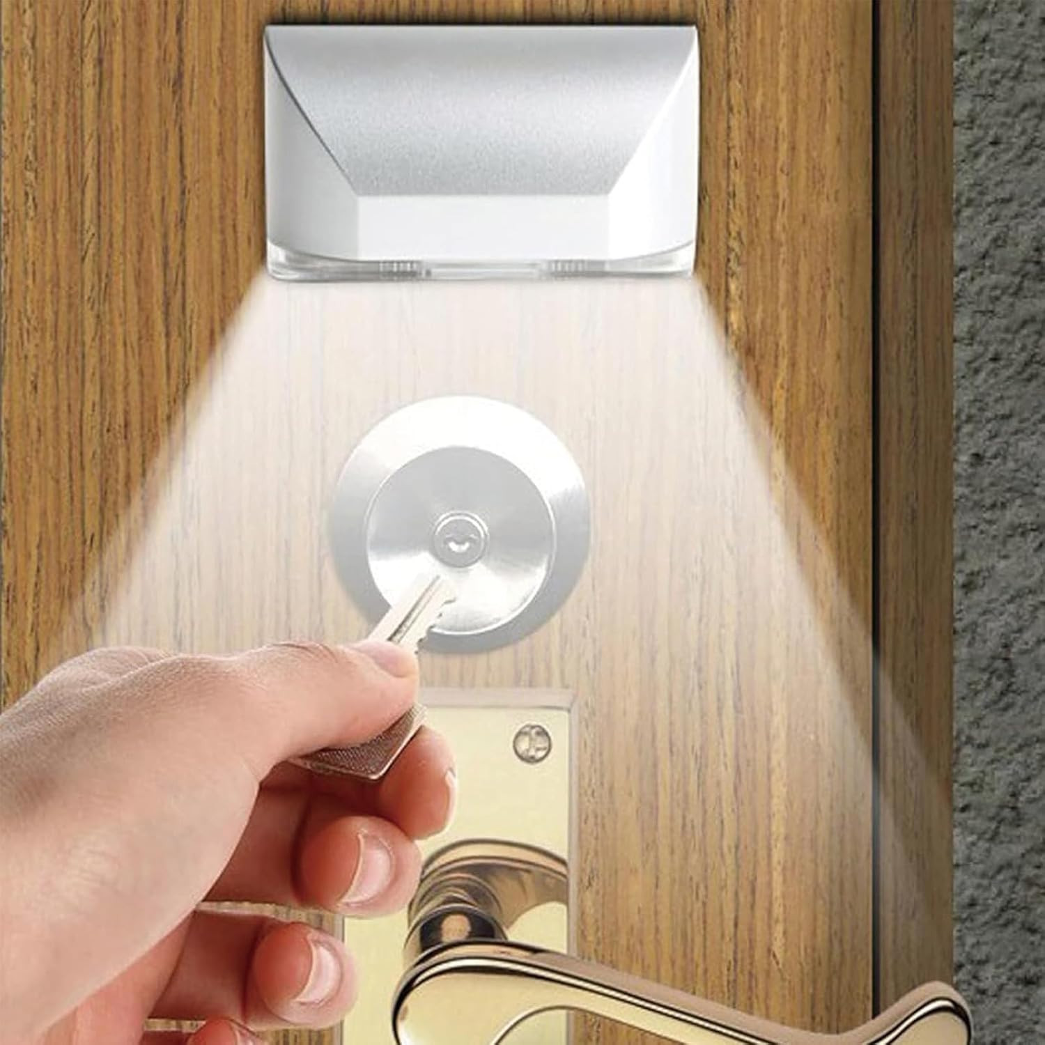 Home Keyhole Light by Battery Operated Auto Sensor Motion Detector Light with 4
