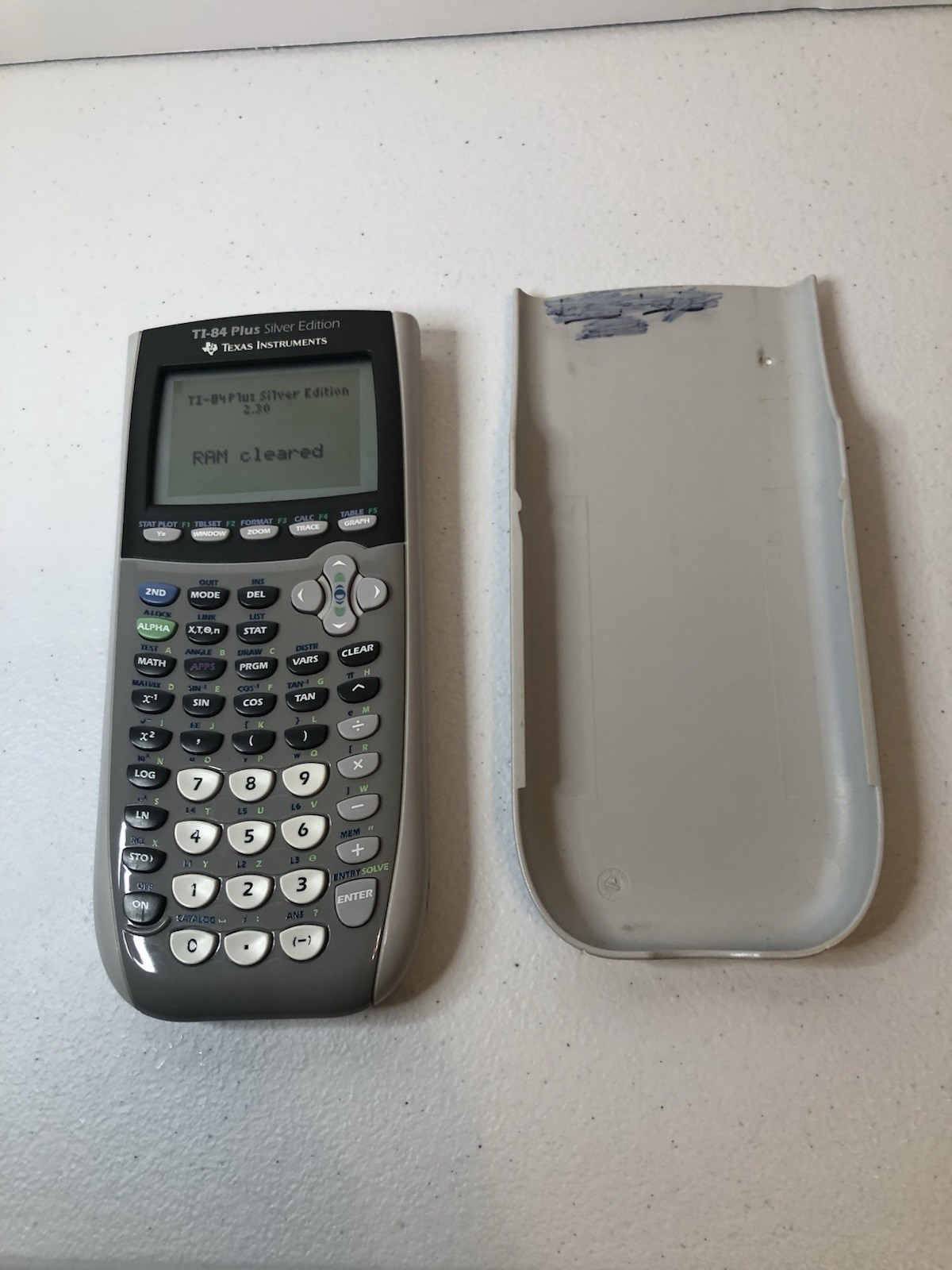 Texas Instruments TI-84 Plus Silver Edition Graphing Calculator Gray With Cover