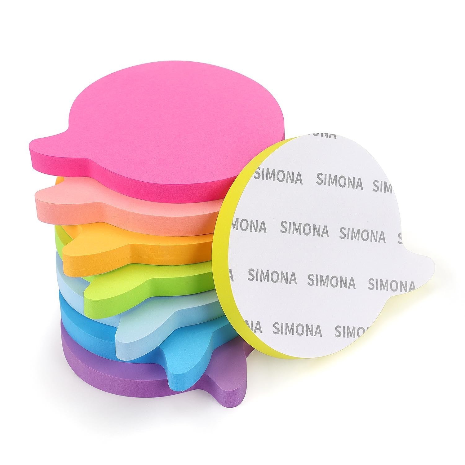 SIMONA Bubble Shape Sticky Notes 8 Color Bright Colorful Sticky Pad 75 Sheets...