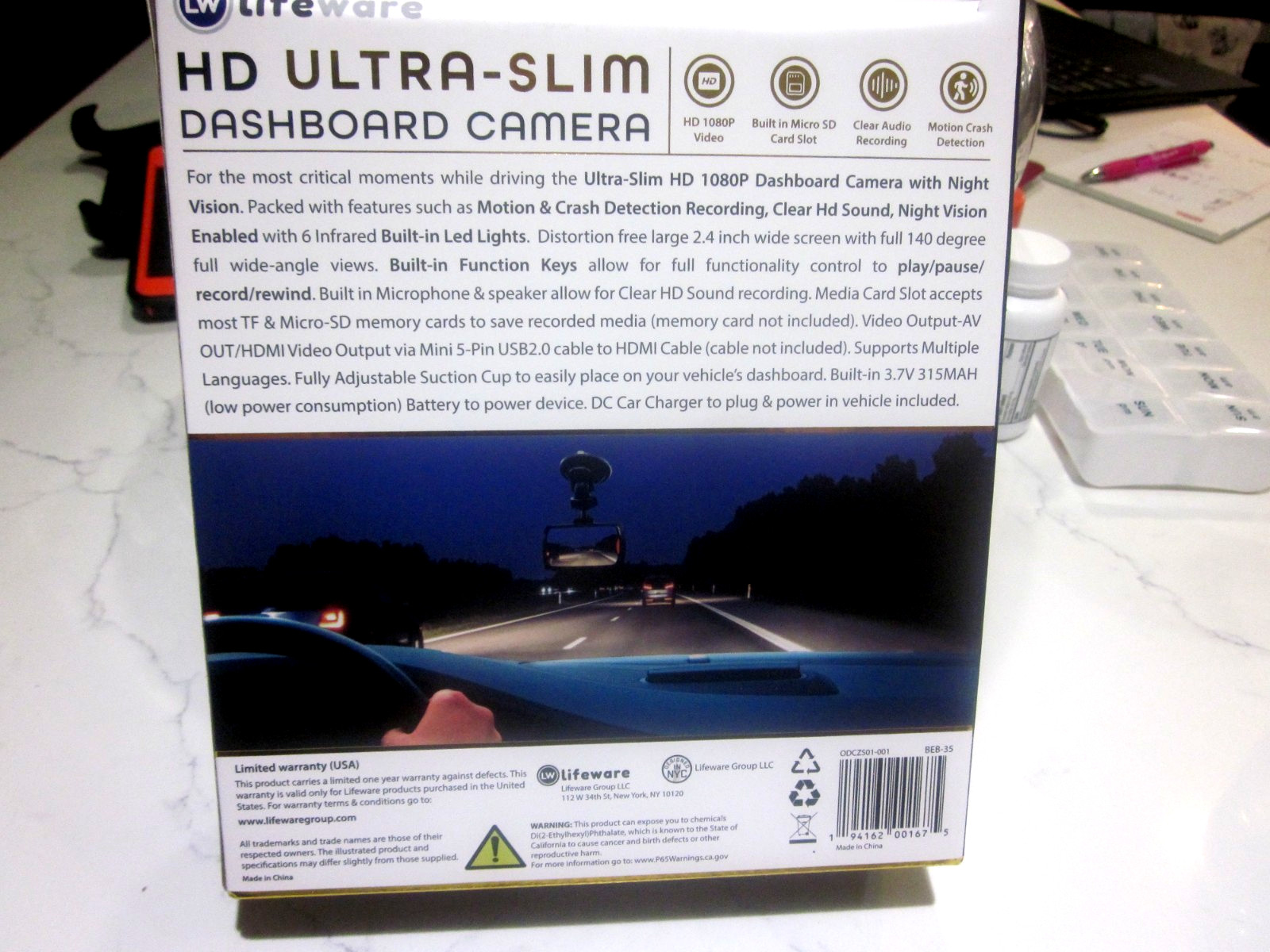 HD ULRRA-SLIM DashBoard Camera HD 1080p
